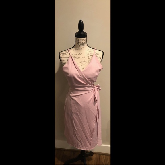 Blush wrap dress with tie - Picture 11 of 13